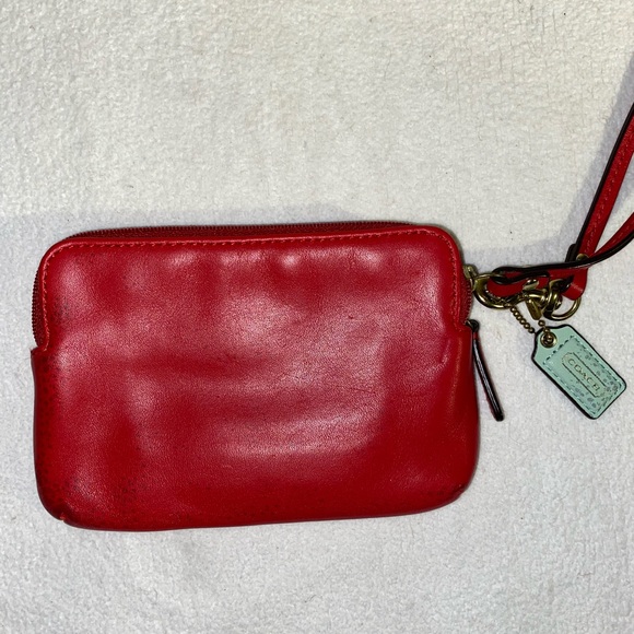 Red Coach wristlet - Picture 3 of 3